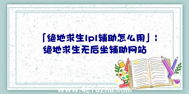 「绝地求生lpl辅助怎么用」|绝地求生无后坐辅助网站